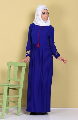 Saxe Hijab Dress 4029-02