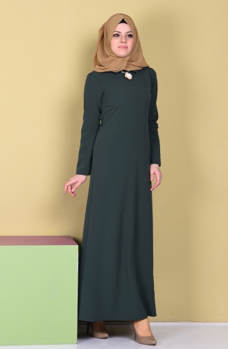 فستان أخضر زمردي 5025-07