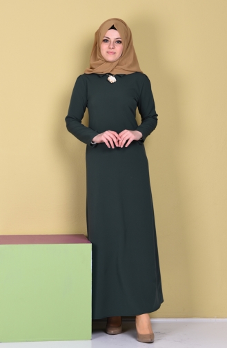فستان أخضر زمردي 5025-07