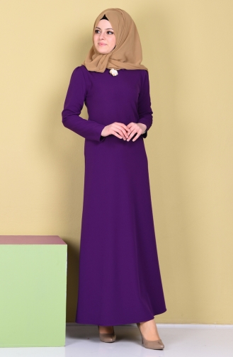 Purple Hijab Dress 5025-08