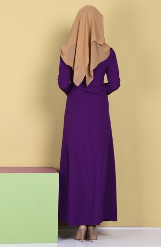 Purple Hijab Dress 5025-08