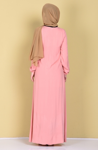 Light Powder Hijab Dress 1134-21