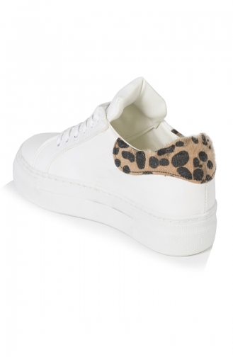 Sneakers Ayakkabı 5032-07 Beyaz Leopar