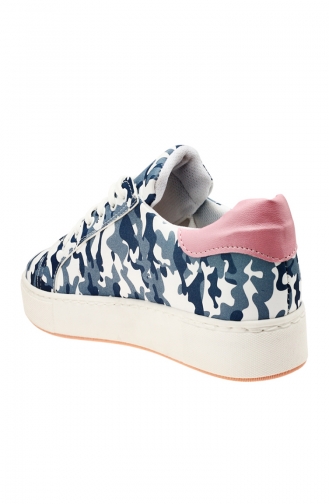 Chaussures Basket Camouflage 8001-01 Rose 8001-01