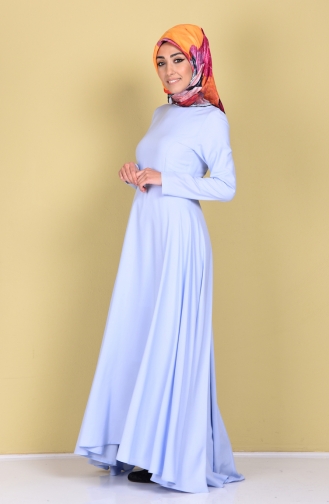 Ice Blue Hijab Dress 4122A-05