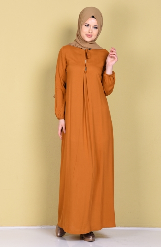 Mustard Hijab Dress 1134-18