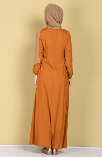 Senf Hijab Kleider 1134-18