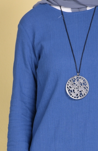 Tunique avec Collier 2764-09 İndigo 2764-09