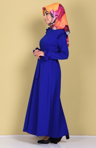 Saxe Hijab Dress 7251-06