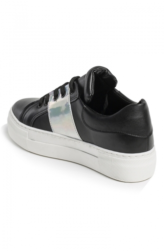 Sneakers Ayakkabı 7001-07 Siyah Gümüş