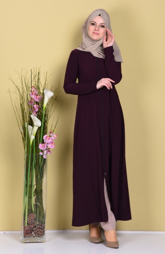 Abaya mit Reißverschluss 2098-10 Kirsche 2098-10