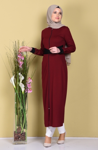 Dark Claret Red Abaya 2966-01