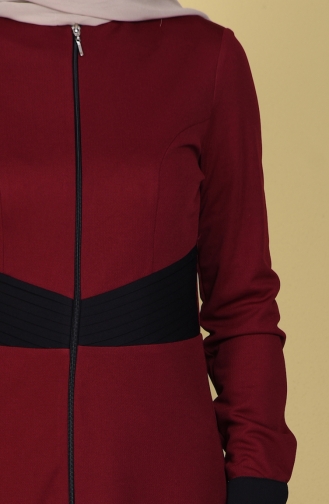 Dark Claret Red Abaya 2966-01