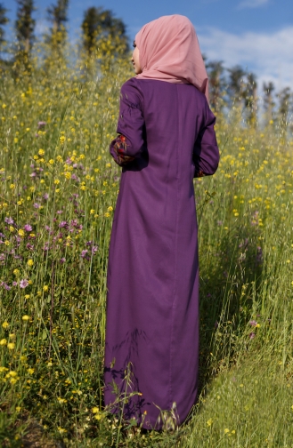 Lila Hijab Kleider 1600-02