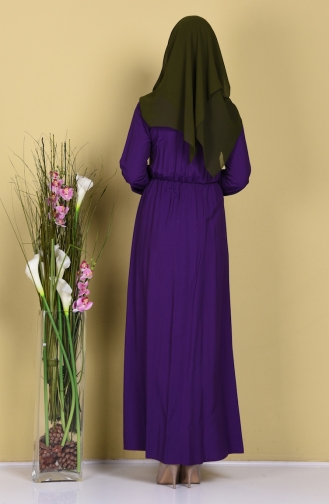 Purple Hijab Dress 4078-04