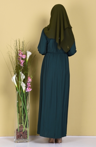 Robe Hijab Vert emeraude 4078-09