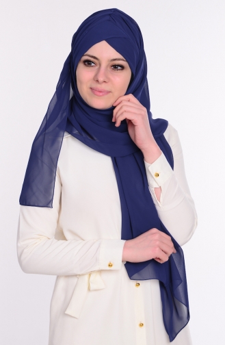 Boneli Çapraz Krep Şal-09 Lacivert