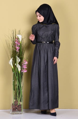 Black Hijab Dress 2254-09