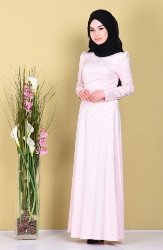 Powder Hijab Dress 7096-02