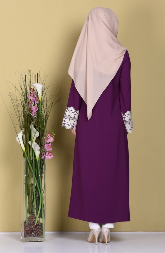 فستان بتصميم سحاب بتفاصيل من الدانتيل 2109-04