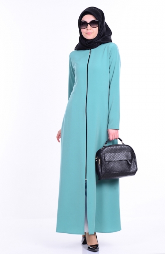 Abaya mit Reißverschluss 2098-08 Mandel Grün 2098-08