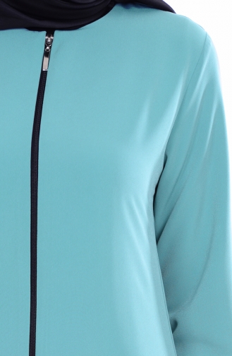 BENGISU Zippered Abaya 2098-08Almond Green 2098-08