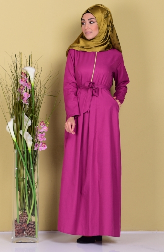 Dusty Rose Hijab Dress 2253-06