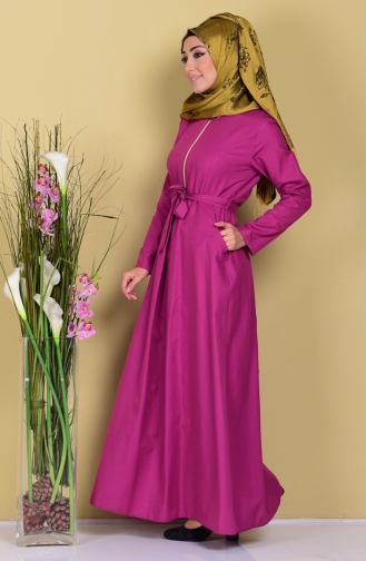 Dusty Rose Hijab Dress 2253-06
