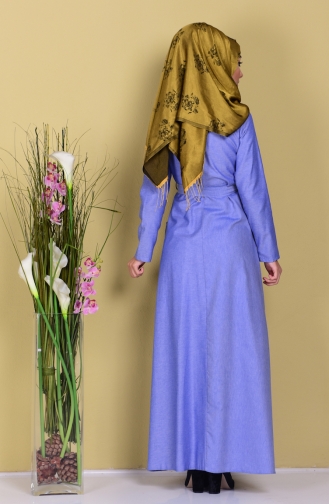 Blue Hijab Dress 2253-07