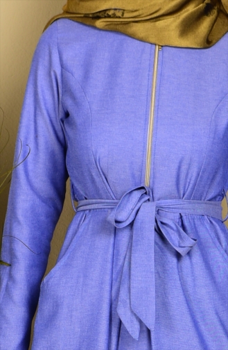 Blue Hijab Dress 2253-07