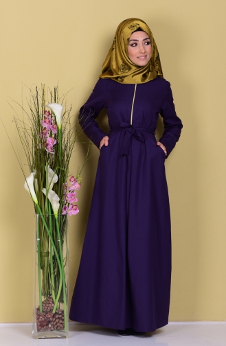 Purple Hijab Dress 2253-04