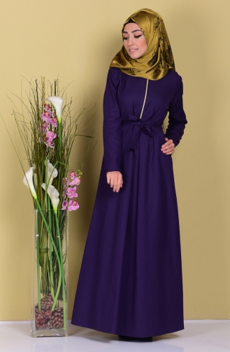 Purple Hijab Dress 2253-04