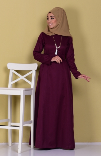Plum Hijab Dress 2249-01