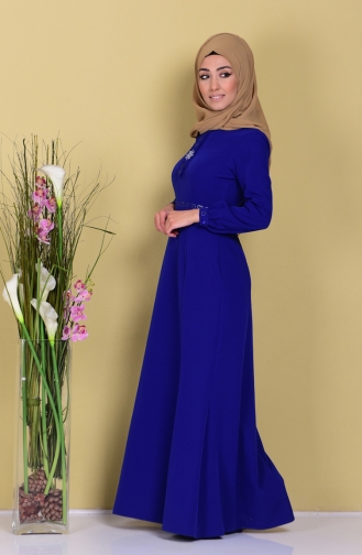 Saxe Hijab Dress 99013-03