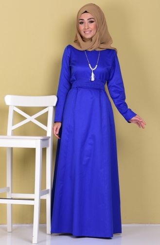 Saxe Hijab Dress 2249-03