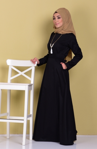 Black Hijab Dress 2249-05