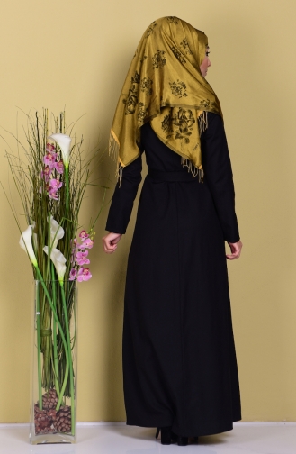 Black Hijab Dress 2253-10