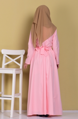 Salmon Hijab Dress 2249-06