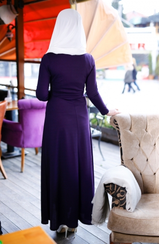 Purple Hijab Dress 2066-03