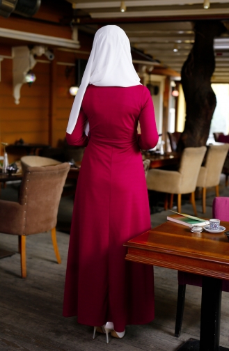Plum Hijab Dress 2066-05