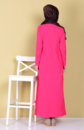 Fuchsia Hijab Kleider 2740-10