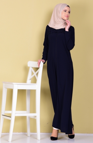 Navy Blue Abaya 1068-02