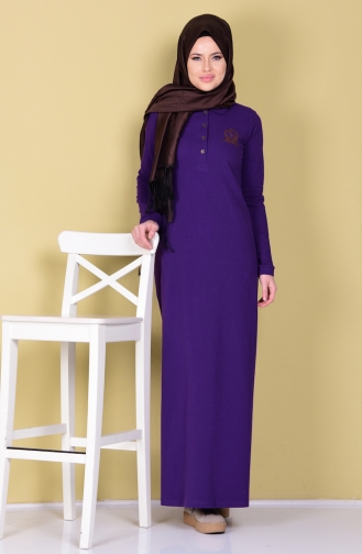 Purple Hijab Dress 2740-07
