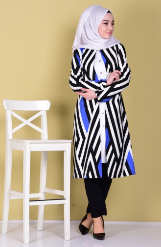 Cape a Motif 1412-03 Bleu Roi 1412-03