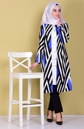 Cape a Motif 1412-03 Bleu Roi 1412-03