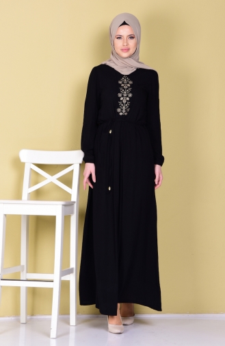 Black Hijab Dress 1084-03