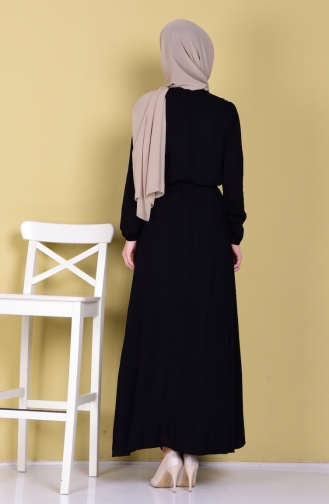 Black Hijab Dress 1084-03