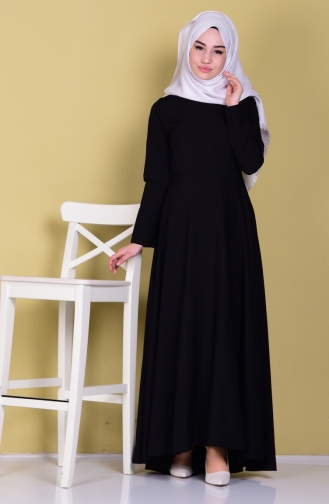 Black Hijab Dress 4122B-01