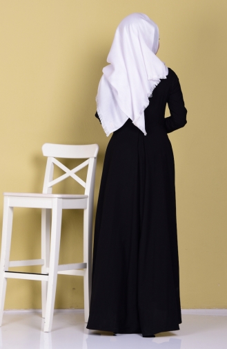 Black Hijab Dress 4122B-01