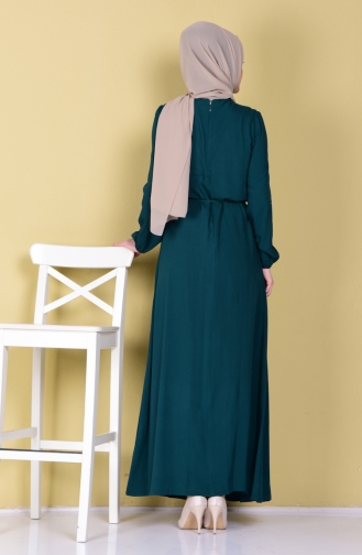 Green Hijab Dress 1084-04